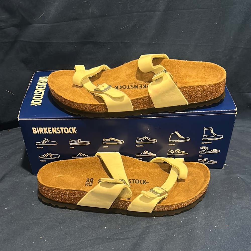 Birkenstock Sandals in lime green